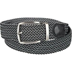 Tommy Bahama Men's 2-Toned Reversible Stretch Webbed Belt in Black & Gray S/M